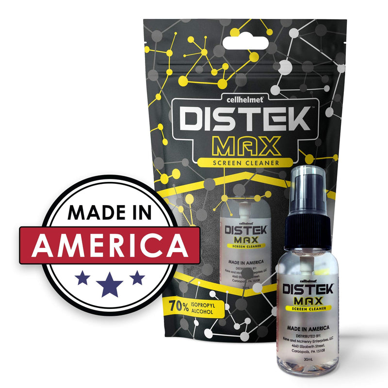  [AUSTRALIA] - cellhelmet DISTEK Max Screen and Phone Cleaner with 70% Isopropyl Alcohol - 30mL | As Seen on Shark Tank | in Retail Package