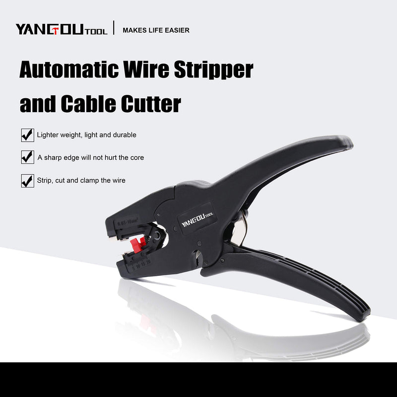  [AUSTRALIA] - Automatic Wire Stripper and Cutter,Yangoutool 2 in 1 Wire Stripping Tool and Wire Stripper Tool for Awg7-32 Cutting 0.25-0.75 Inches