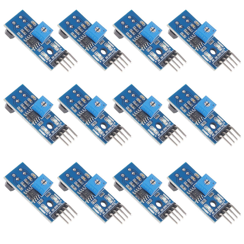  [AUSTRALIA] - Pack of 12 TCRT5000 Reflective IR Photoelectric Sensor Module Compatible with Arduino and Raspberry Pi