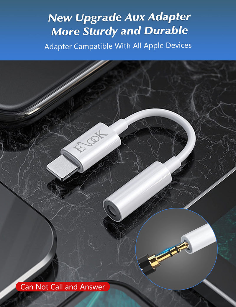  [AUSTRALIA] - Elook 2023 Car Cassette Aux Adapter Kit, with Upgraded Smartphone to 3.5 mm Headphone Jack Adapter for Phone, MP3 ect. Black