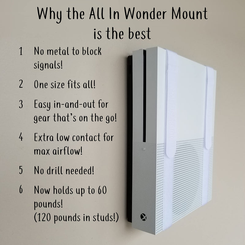  [AUSTRALIA] - The All-in Wonder Mount by Mount Genie (1-Pack): The Easiest Wall Mount for All Components Routers Modems Xbox Playstation DVRs | One Size Fits All | Stronger for 2021 | Home and Business (White) Pack of 1 White