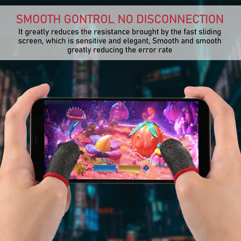  [AUSTRALIA] - 60 Pieces Gaming Finger Sleeves Mobile Game Controllers Silver Fiber Finger Sleeve Breathable Anti-Sweat Seamless Touchscreen Finger Thumb Sleeve Smooth Finger Protector for Mobile Phone Tablet
