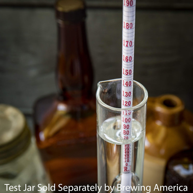 American-Made Alcohol Hydrometer Tester 0-200 Proof & Tralle Pro Series Traceable - Distilling Moonshine Alcoholmeter for Proofing Distilled Spirits - LeoForward Australia