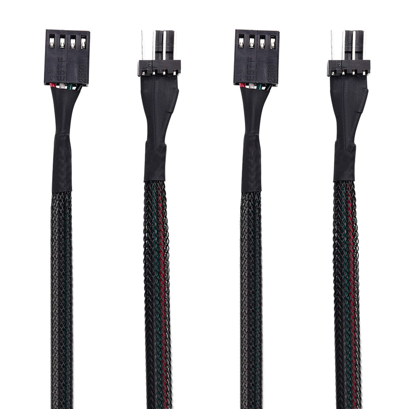  [AUSTRALIA] - Cable Matters 2-Pack PWM 4 Pin Fan Extension Cable - 12 Inches