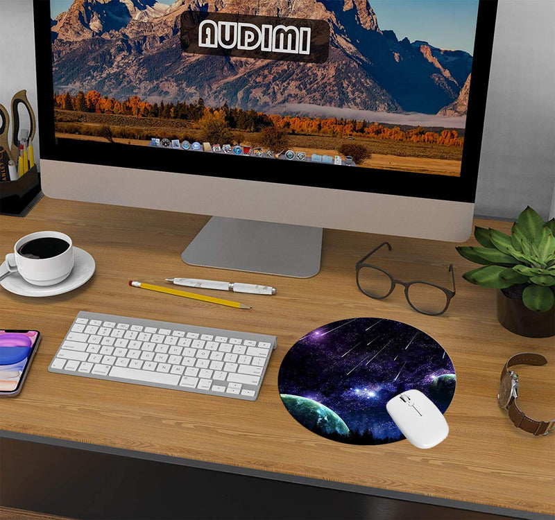  [AUSTRALIA] - Universe Nebula Galaxy Laptop Mouse Pad， Double Side Waterproof Mousepad for Computer, Gaming, Office & Home (Sizes: 7.9 x 7.9inches )