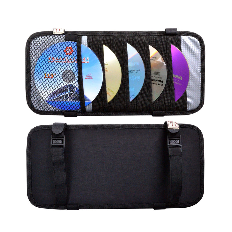  [AUSTRALIA] - TFY Car Visor Organizer. Triple-Layer, 30 CD/DVD Disk Storage Holder - Black