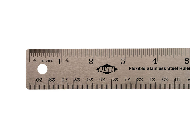  [AUSTRALIA] - ALVIN R590-12 Stainless Steel Ruler, Drawing and Design Tool for Students and Professionals, Great for Drafting, Architecture, Engineering, and Art - Stainless Steel Ruler, Metal, 12 Inches