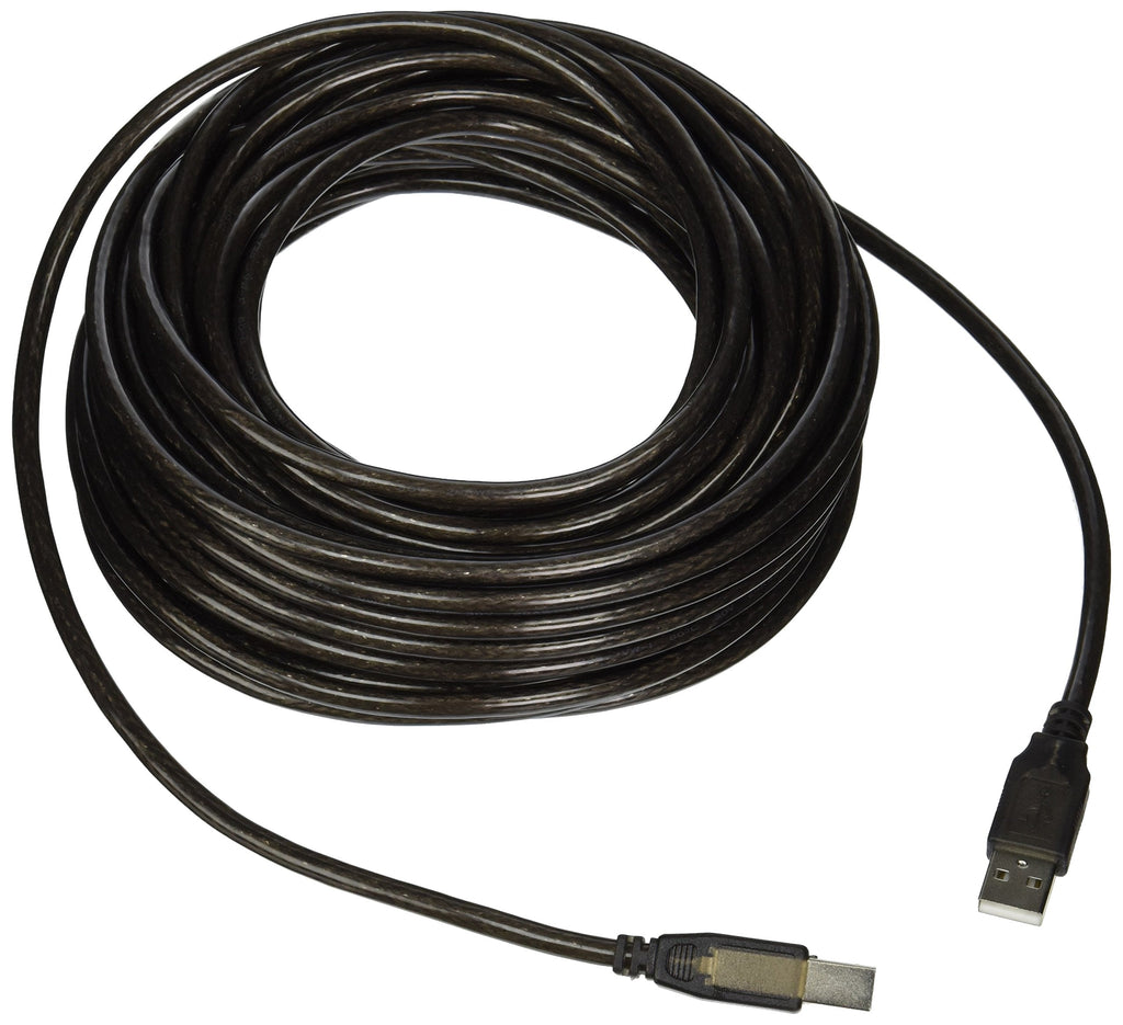  [AUSTRALIA] - Monoprice USB-A to USB-B 2.0 Cable - Active 28/24AWG Black 49ft 49 Feet