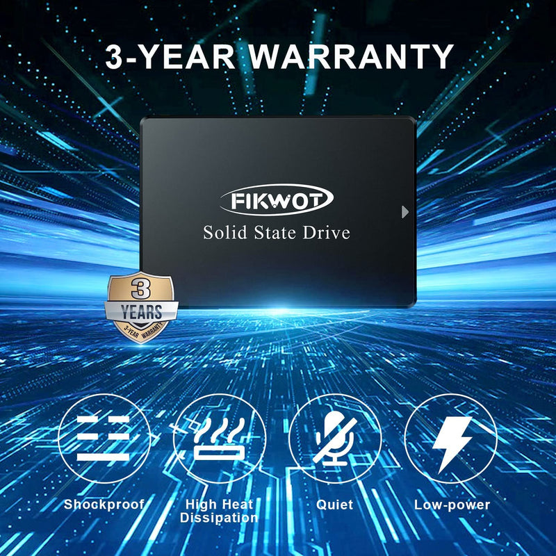  [AUSTRALIA] - FIKWOT FS810 512GB SSD SATA III 2.5" 6GB/s, Internal Solid State Drive 3D NAND Flash (Read/Write Speed up to 550/450 MB/s) Compatible with Laptop & PC Desktop