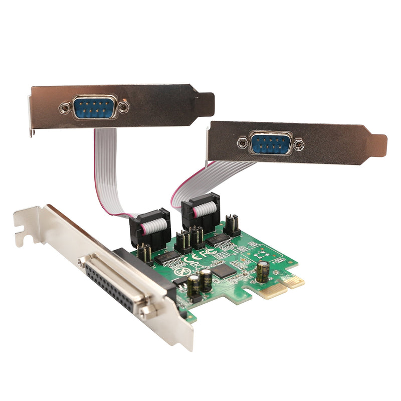  [AUSTRALIA] - IO Crest 2 Port Parallel 1 Por Serial PCIe x1 Card, PCI Express to DB25 and DB9 with Low Bracket, Support SPP / PS2 / EPP/ECP Modes RS232 / RS485 / RS422 and Centronics Interface SI-PEX50103