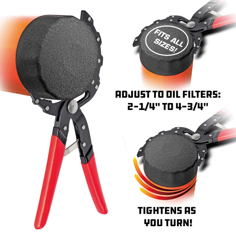  [AUSTRALIA] - Powerbuilt 942068 Self-Adjusting Oil Filter Pliers