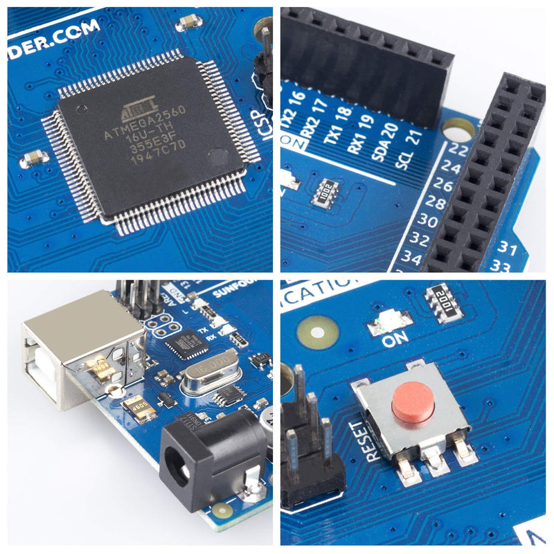  [AUSTRALIA] - SunFounder 2560 Controller Board Compatible with Arduino Mega2560 R3 ATmega16AU 2560 Board