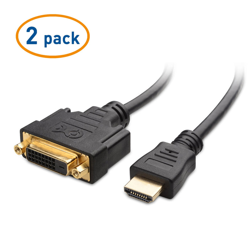 Cable Matters 2-Pack Bi-Directional HDMI to DVI Male to Female, DVI to HDMI Female to Male Cable Adapter - 5 Inches - LeoForward Australia