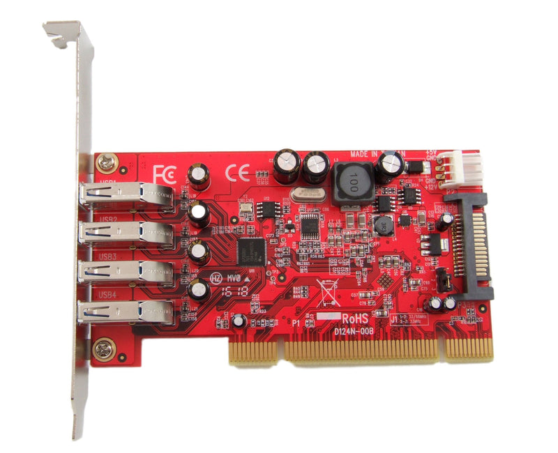  [AUSTRALIA] - Ableconn PCI-UB124 USB 3.0 4-Port Low Profile PCI Host Adapter Card - Renesas NEC UPD720201 chipset