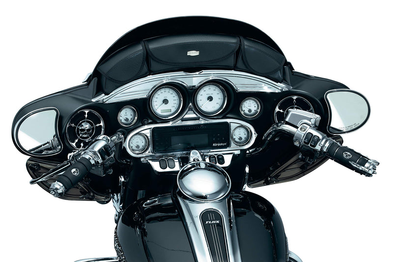  [AUSTRALIA] - Kuryakyn 3765 Motorcycle Audio Accessory: Stereo Accent for 1996-2013 Harley-Davidson Motorcycles, Chrome