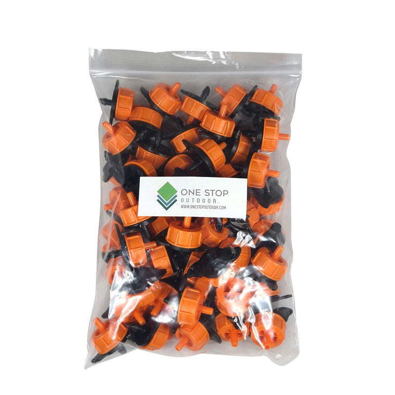  [AUSTRALIA] - One Stop Outdoor (50-Pack) - 4 Gallons Per Hour Pressure Compensating Orange Drip Emitters - Premium Drippers for Drip Irrigation (4 Gallons Per Hour)