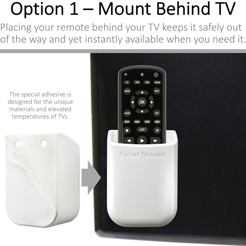  [AUSTRALIA] - TotalMount Universal Remote Control Holders (Quantity 2 - One Remote per Holder - White)