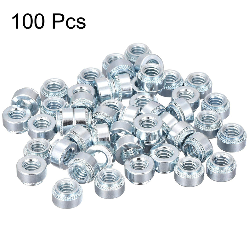  [AUSTRALIA] - uxcell Self -Clinching Nuts,1/4-20 x 0.25-Inch Carbon Steel with Zinc Plating Rivet Nut Round Head Steel Metal Sheet Mounting Hardware Fastener 100pcs 1/4-20x6.53mm