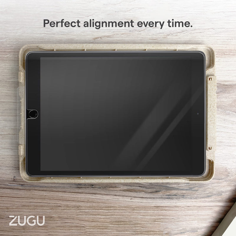  [AUSTRALIA] - Zugu Case Screen Protector for iPad 10.2 inch (7th/8th/9th Gen) - Tempered Glass Scratch-Resistant Film - Fingerprint & Smudge-Resistant Protector - Includes Biodegradable Installation Guide