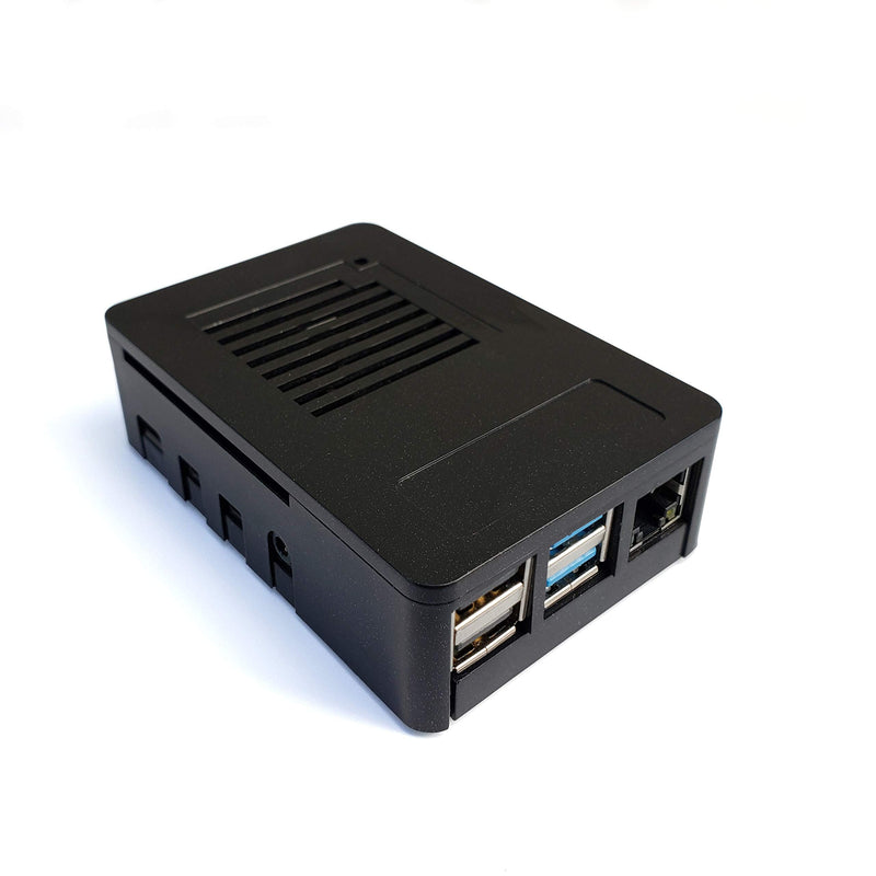  [AUSTRALIA] - MaticBox4 Case for Raspberry Pi 4 – Low Profile, Stackable, Universally Mountable DIN Rail, Automation Friendly, Fan Support (Black Metallic) Black Metallic