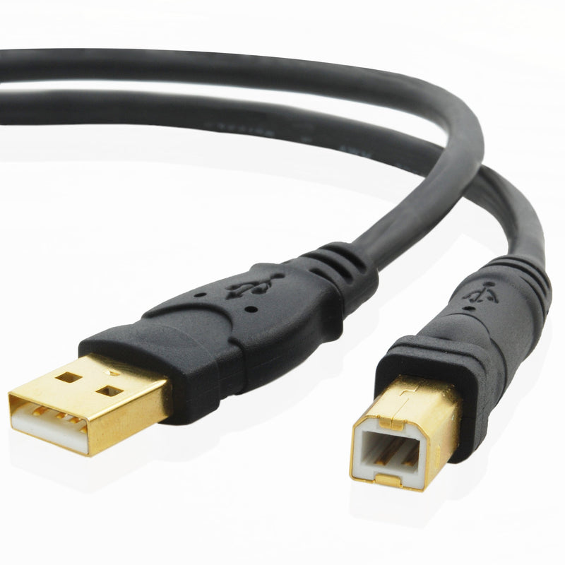  [AUSTRALIA] - Mediabridge USB 2.0 - A Male to B Male Cable (10 Feet) - High-Speed with Gold-Plated Connectors - Black - (Part# 30-001-10B) 10 Feet