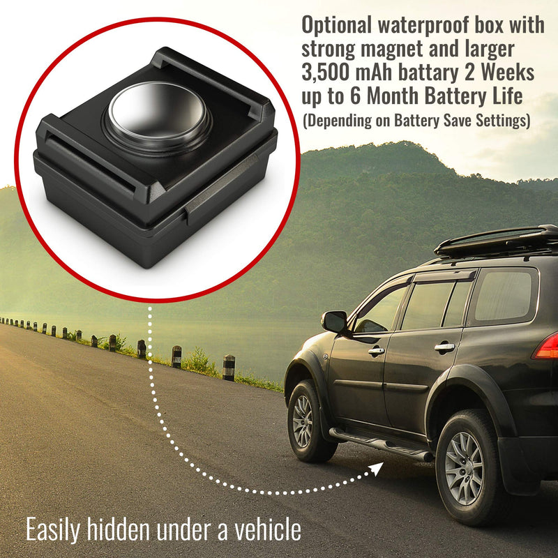  [AUSTRALIA] - Tracki Magnetic Waterproof mini case box + 3500mAh 6x longer battery life, for GPS trackers for vehicles tracking device for cars real time GPS tracker for vehicles hidden tracking device not included