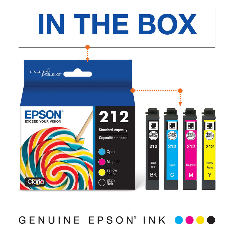  [AUSTRALIA] - EPSON T212 Claria -Ink Standard Capacity Black & Color -Cartridge Combo Pack (T212120-BCS) for select Epson Expression and WorkForce Printers