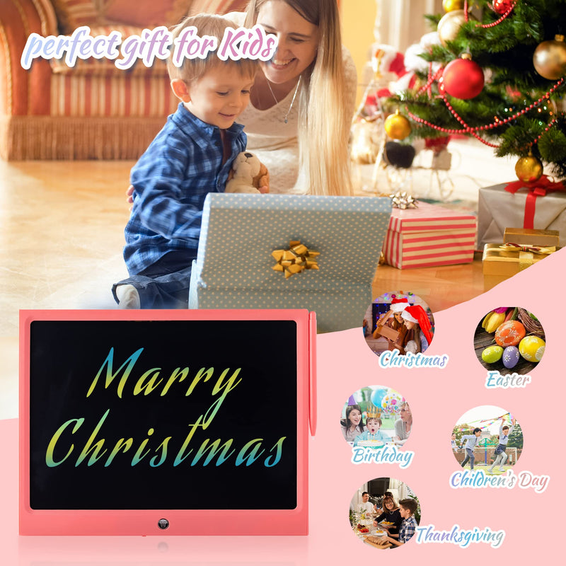  [AUSTRALIA] - LCD Writing Tablet for Kids, 15 Inch Colorful Electronic Doodle Board for Kids Age 3+ Toys Christmas Birthday Erasable Drawing Tablet Toddler Learning Toys pink