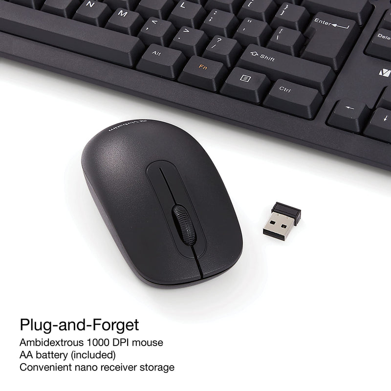  [AUSTRALIA] - Verbatim 2.4GHz Wireless USB Keyboard and Mouse Combo Wireless Keyboard & Mouse