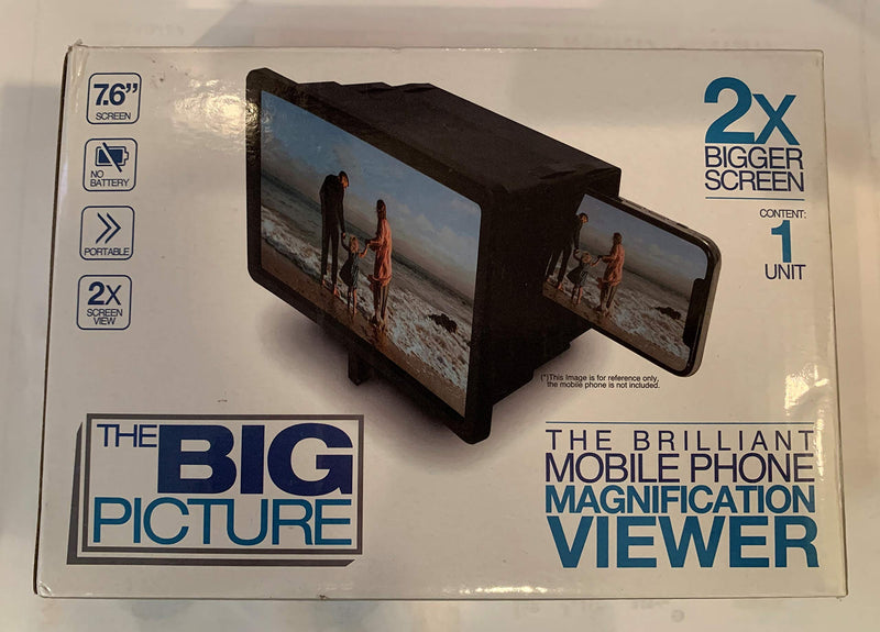  [AUSTRALIA] - The Big Picture Smartphone Screen Magnifier for Cell Phone That is Two Times Bigger Cell Phone Magnifier 3D Screen Enlarge Video Movie