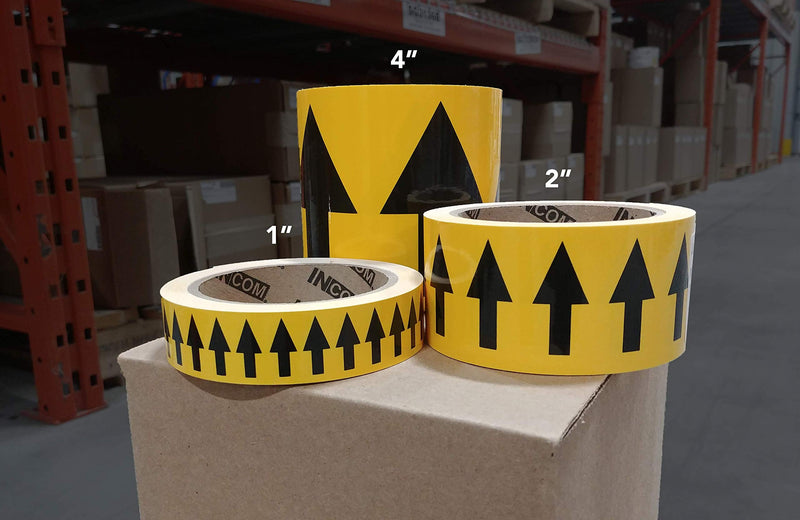  [AUSTRALIA] - INCOM Manufacturing-PMA259: Directional Flow Arrow Pipe Marking Tape, 2" x 108', White/Black