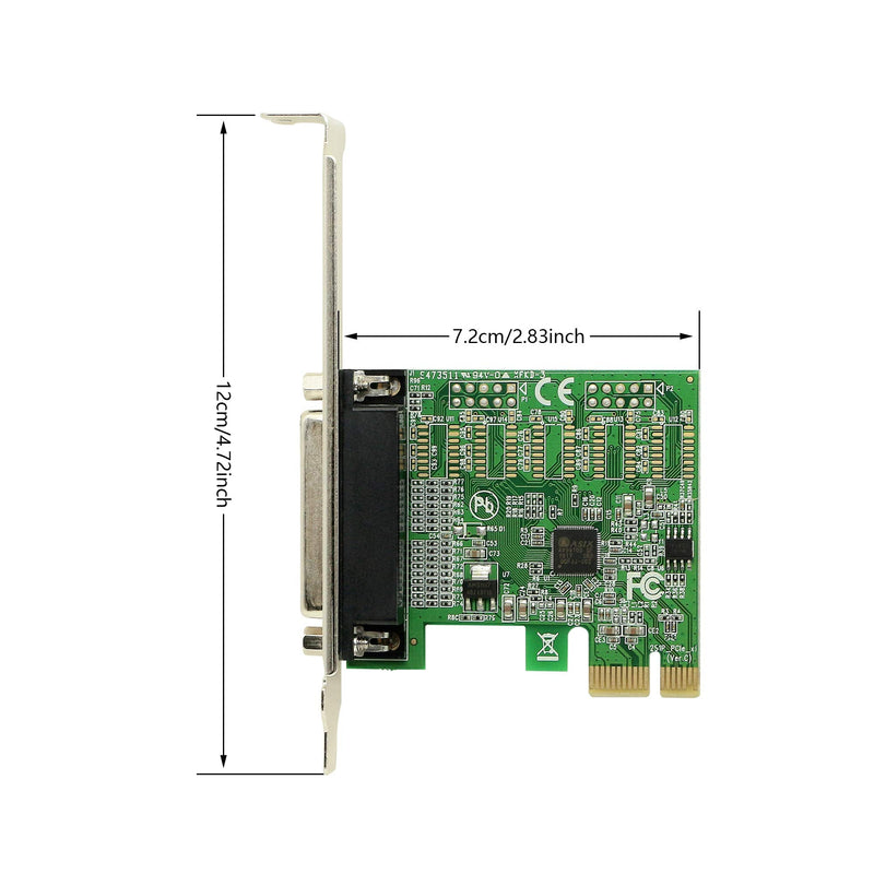  [AUSTRALIA] - CERRXIAN 1 Port Parallel LPT PCI-E x1 Expansion Card PCI Express to DB25 PCIE Host Controller Printer Converter Card Support SPP / PS2 / EPP / ECP