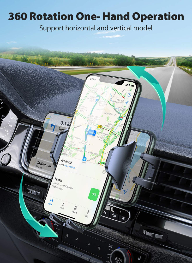  [AUSTRALIA] - VICSEED Car Phone Holder Mount, [Upgrade Doesn't Slip & Drop] Air Vent Cell Phone Holder for Car Hands Free Easy Clamp Cradle in Vehicle Compatible with All Apple iPhone Android Smartphone