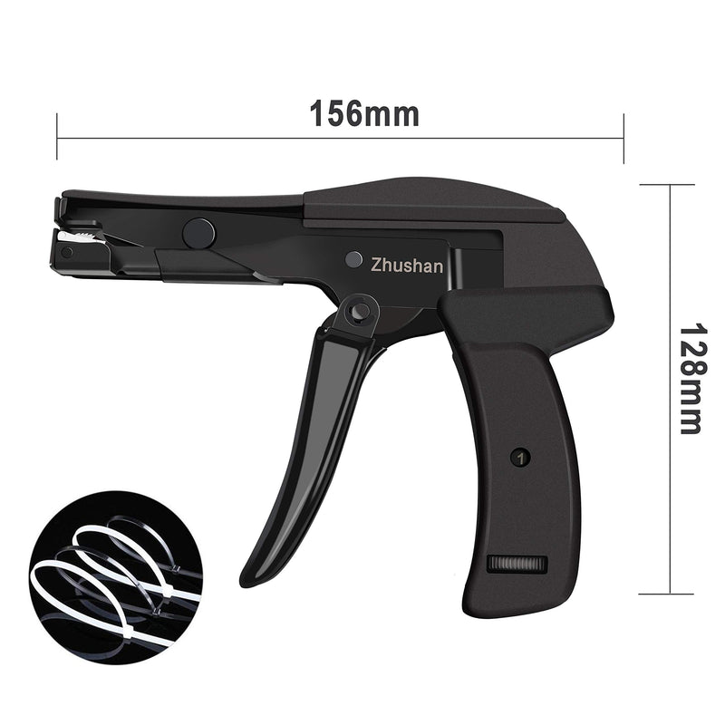  [AUSTRALIA] - Zhushan Zip Tie Gun, Fastening Cable Tie Gun,Tie Wrap Tool with Adjustable Tension to Fasten and Cut Nylon Cable Tie