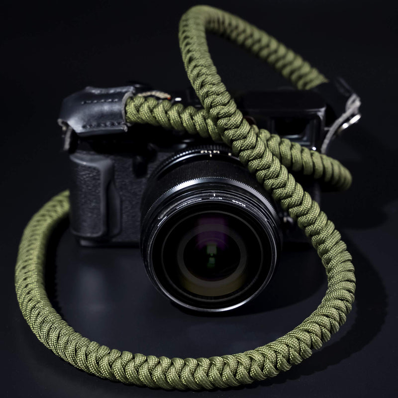 [AUSTRALIA] - Camera Neck Strap (550 Paracord) Portable Camera Shoulder Strap, For DSLR SLR Mirrorless Camera Green