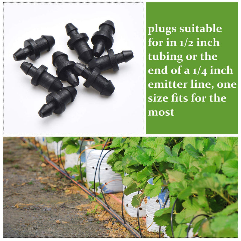  [AUSTRALIA] - Mudder 150 Pieces Drip Irrigation Plug Irrigation goof Plug Drip Irrigation Tube End Closure Hole Plugs for Home Garden Pipe Supplies