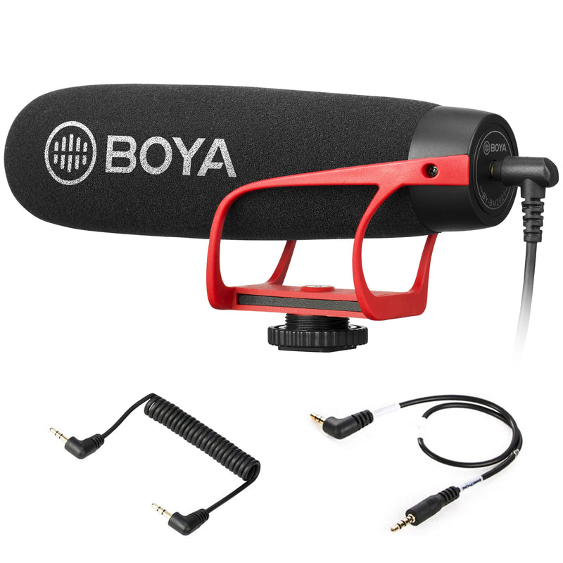  [AUSTRALIA] - BOYA BY-BM2021R Professional On Camera Video Microphones for DSLR Camcorders Android Phone Smartphone PC Cameras Shotgun Mic Microphone for Recording YouTube Super-Cardioid Condenser Microphones