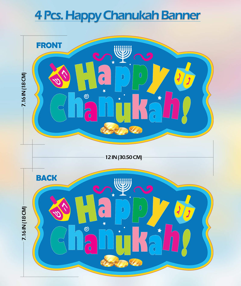  [AUSTRALIA] - Izzy 'n' Dizzy Hanukkah Cutouts - 30 Piece Chanukah Window Decorations - Hanukkah Décor - Holiday Party Decoration