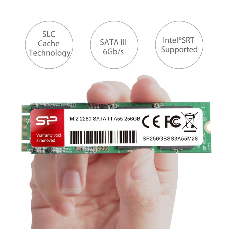  [AUSTRALIA] - Silicon Power 2-Pack 256GB A55 M.2 SSD SATA III Internal Solid State Drive 2280 256GB x2 2280 M.2 SATA