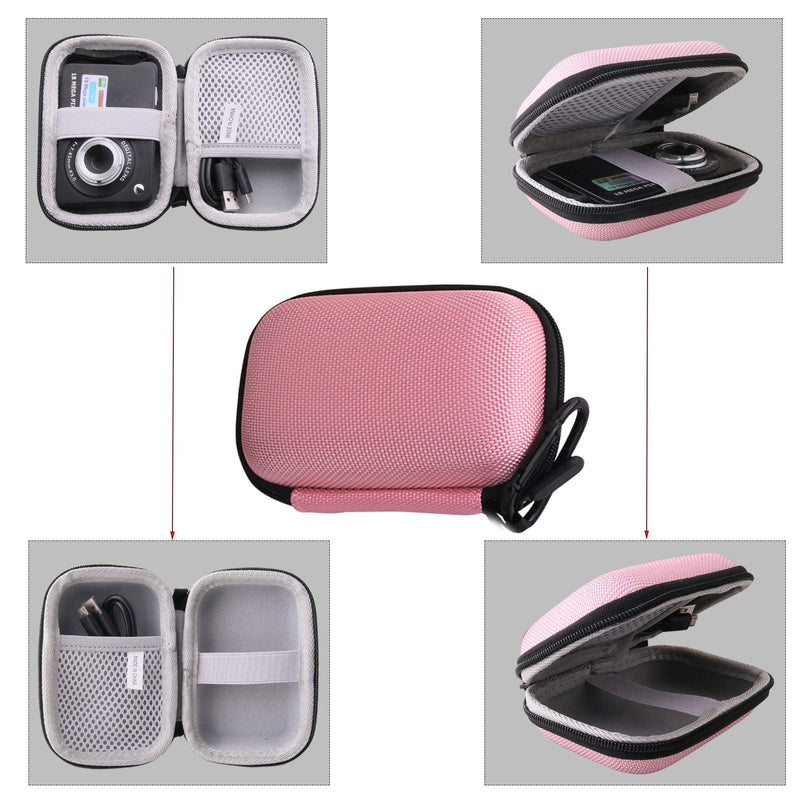  [AUSTRALIA] - waiyu Hard EVA Carrying Case for SEREER/Lecran Digital Camera,/Kodak PIXPRO Friendly Zoom FZ53/FZ43Digital Camera Case (Pink) Pink