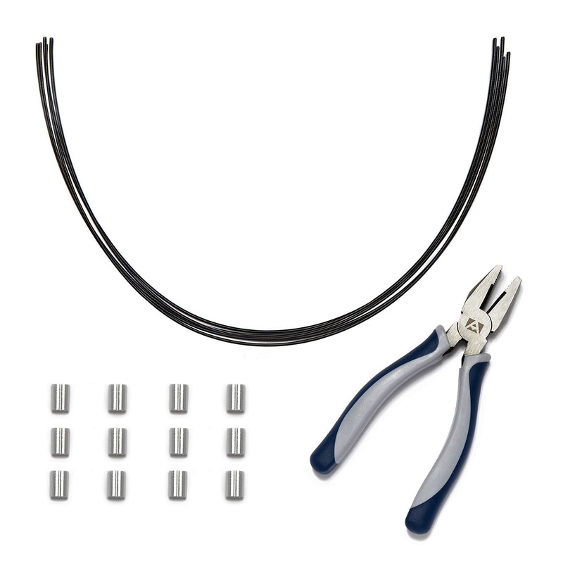  [AUSTRALIA] - TetherTies Cable Tethers Black 5 Pack | DIY (self Install) Kit | Customizable Cable Tethers | Tether Computers Adapters & Dongles | Easy Installation | Free Crimping Tool | 12 inch Cable 5-Pack DIY TetherTies