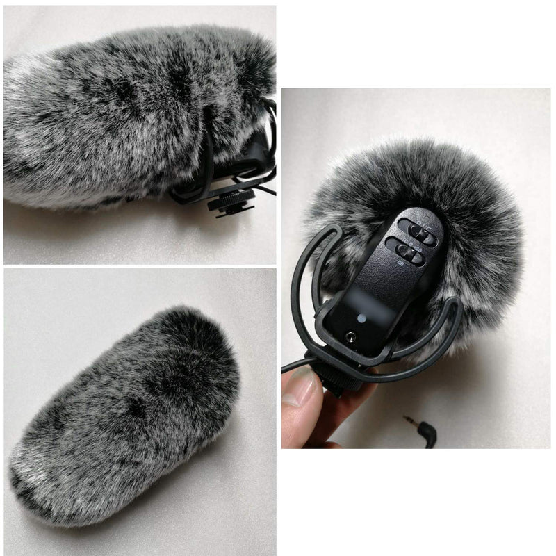  [AUSTRALIA] - YOUSHARES Microphone Furry Windscreen - Outdoor Wind Cover Muff Mic Wind Shield Fur Pop Filter as Foam Cover Compatible with Rode VideoMic Pro+ Microphone Fur Windscreen