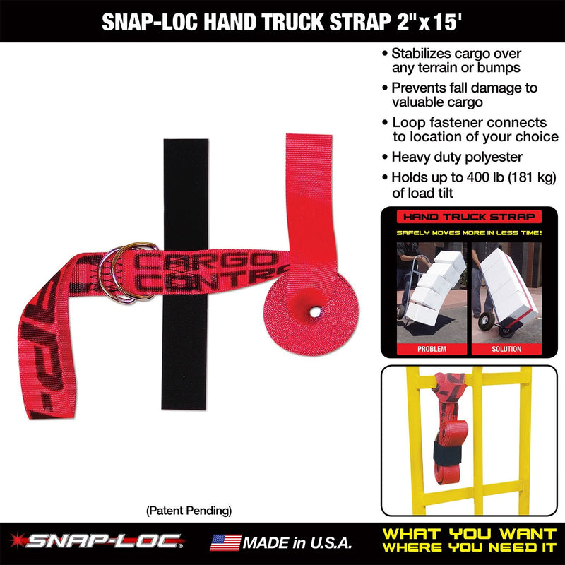  [AUSTRALIA] - Hand Truck Strap 2"x15' (USA!) with Hook & Loop Storage Fastener