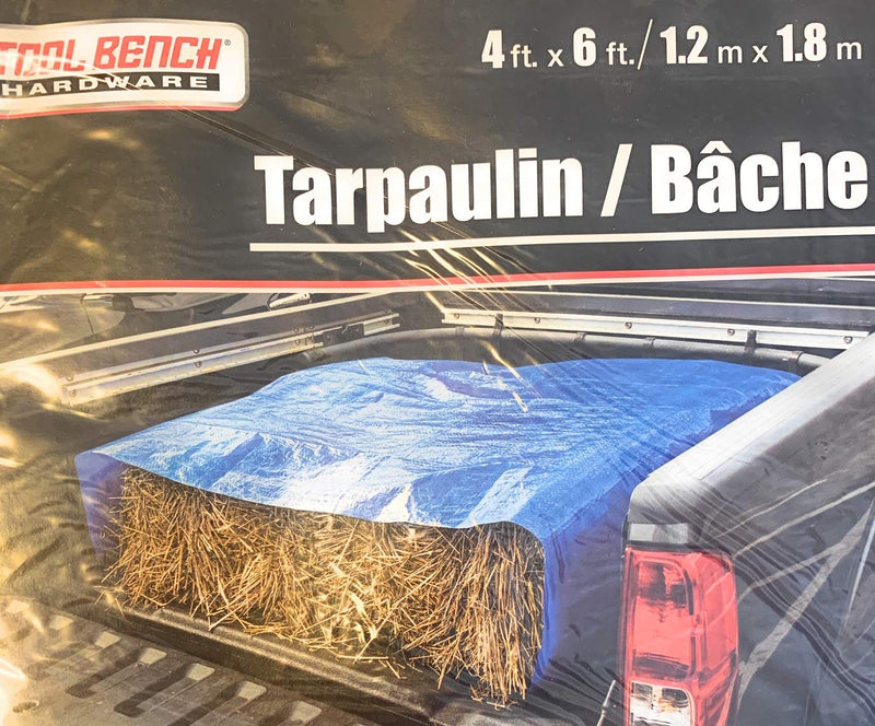  [AUSTRALIA] - Tool Bench Hardware 4' X 6' Blue Tarp Tarpaulin