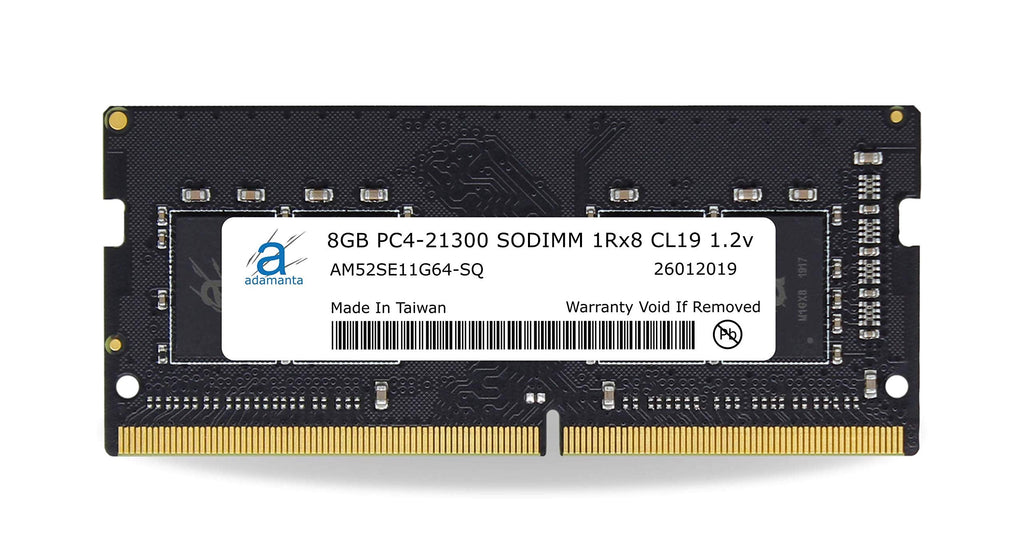  [AUSTRALIA] - Adamanta 8GB (1x8GB) Laptop Memory Upgrade Compatible for Lenovo IdeaCentre, Legion, ThinkCentre, Thinkpad, Thinkstation & Yoga DDR4 2666Mhz PC4-21300 SODIMM 1Rx8 CL19 1.2v P/N: 4X70R38790 RAM 8GB (1x8GB)