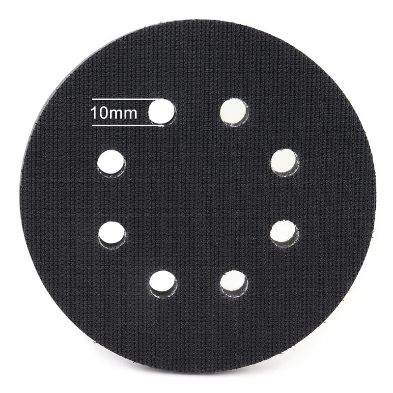  [AUSTRALIA] - 5-Inch 8 Holes Hook and Loop Soft Sponge Cushion Interface Buffer Pad, Pack of 2 8-hole-soft