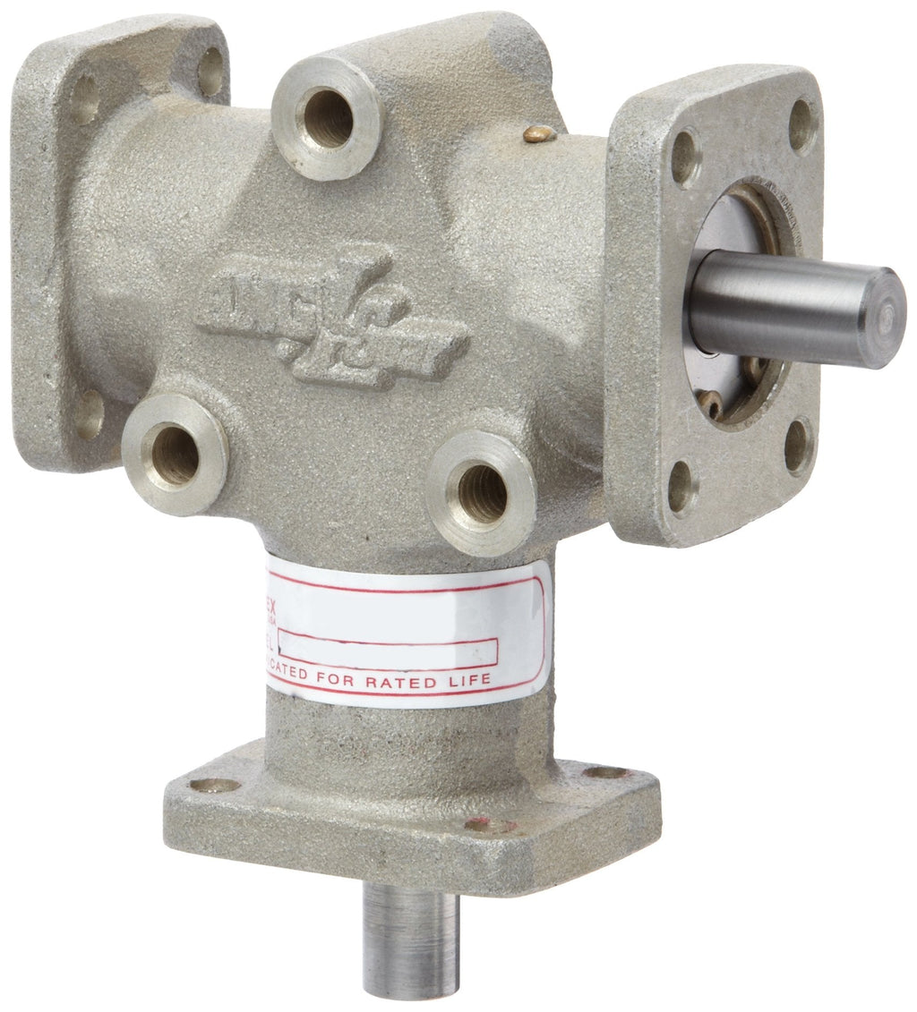  [AUSTRALIA] - Andantex R3003-2 Anglgear Right Angle Bevel Gear Drive, Universal Mounting, Single Output Shaft, 3 Flanges, Inch, 3/8" Shaft Diameter, 2:1 Ratio.11 Hp at 1750rpm