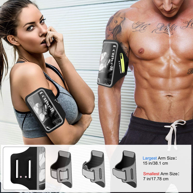 [AUSTRALIA] - Tsuinz Running Armband, Phone Holder for Running Exercise Water Resistant Cell Phone Armband for iPhone 13/12/11 Pro X/XS/XR/8/7/6 Max Airpods Samsung Galaxy S21/S20/A10e/S10 Plus/9/8/7 (Black)