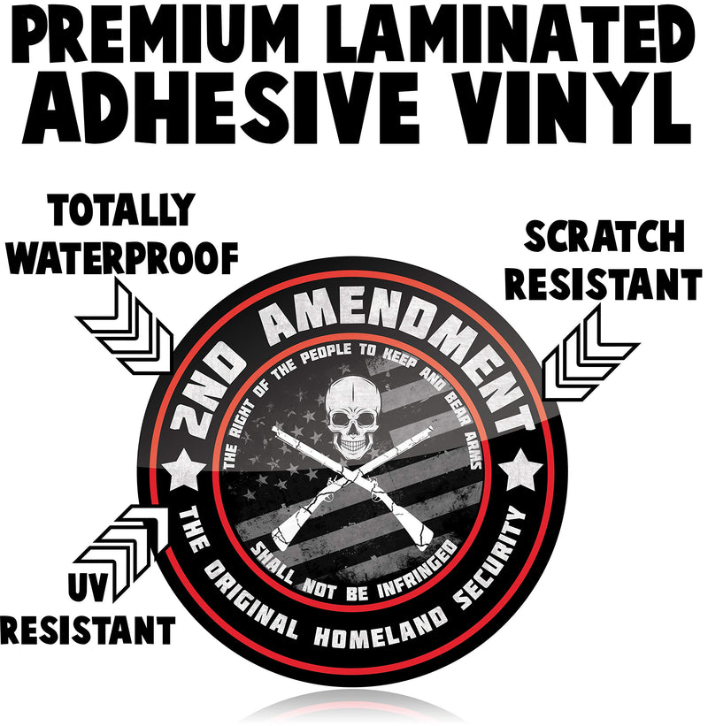  [AUSTRALIA] - Narrow Minded 2nd Amendment Stickers 2 Pack, Round Bumper Sticker, 4 Inch Diameter, Truck Decals for Men or Vinyl Bumper Stickers or Toolbox Stickers