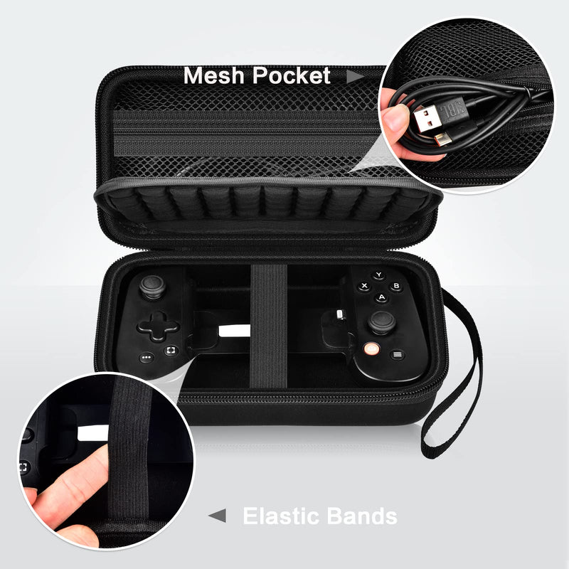  [AUSTRALIA] - Againmore Case Compatible with BACKBONE One Mobile Gaming Controller, Handheld Gaming Console Carrying Storage Box for Power Bank, Charging Cable and Accessories-Bag Only